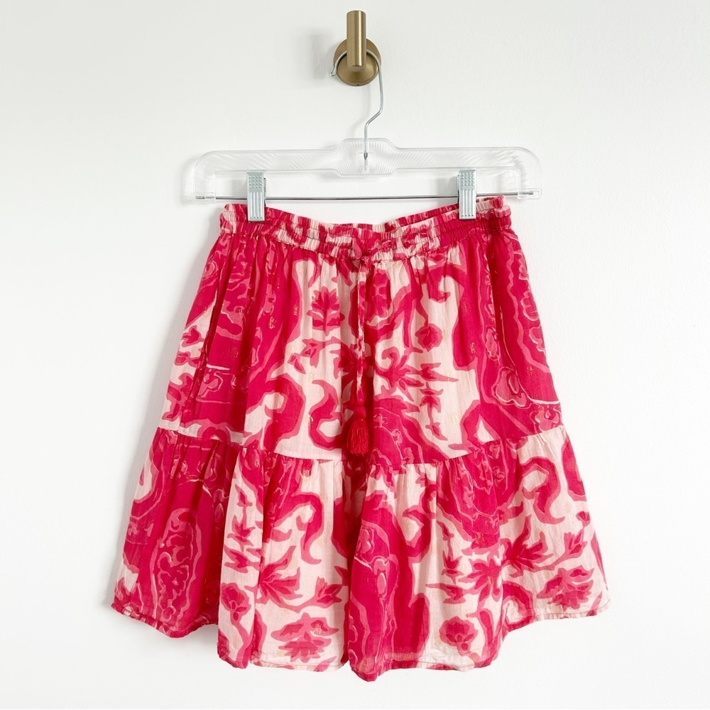 La Plage Pink Cotton Lightweight Mini Skirt Size XS